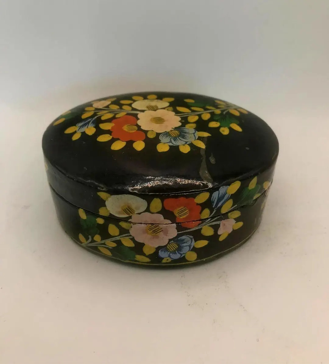 Vintage 1970s Hand Painted Floral Paper Mâché Trinket Box – Lacquered Keepsake From India - E... | Etsy (Global)