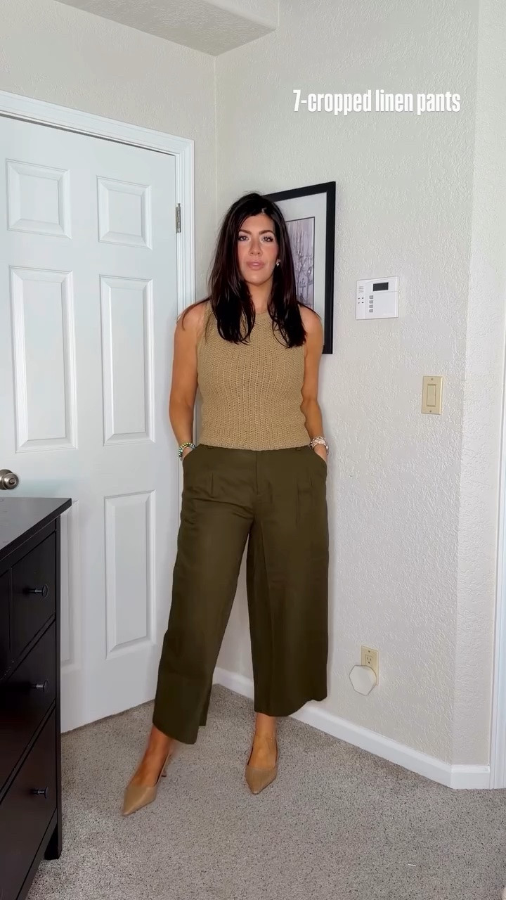 7-cropped linen pants