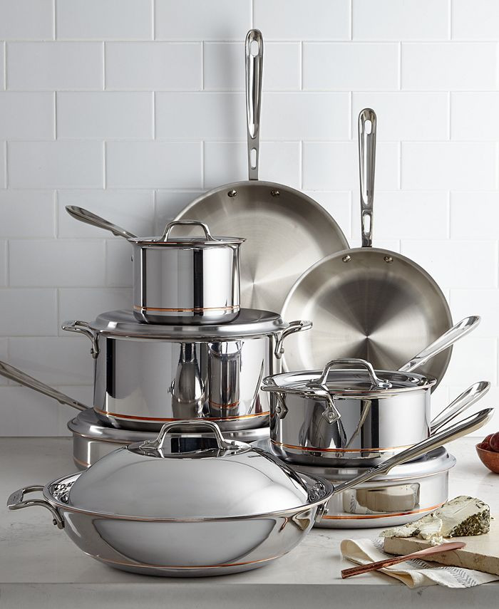 All-Clad Copper-Core 14-Pc. Cookware Set & Reviews - Cookware Sets - Macy's | Macys (US)