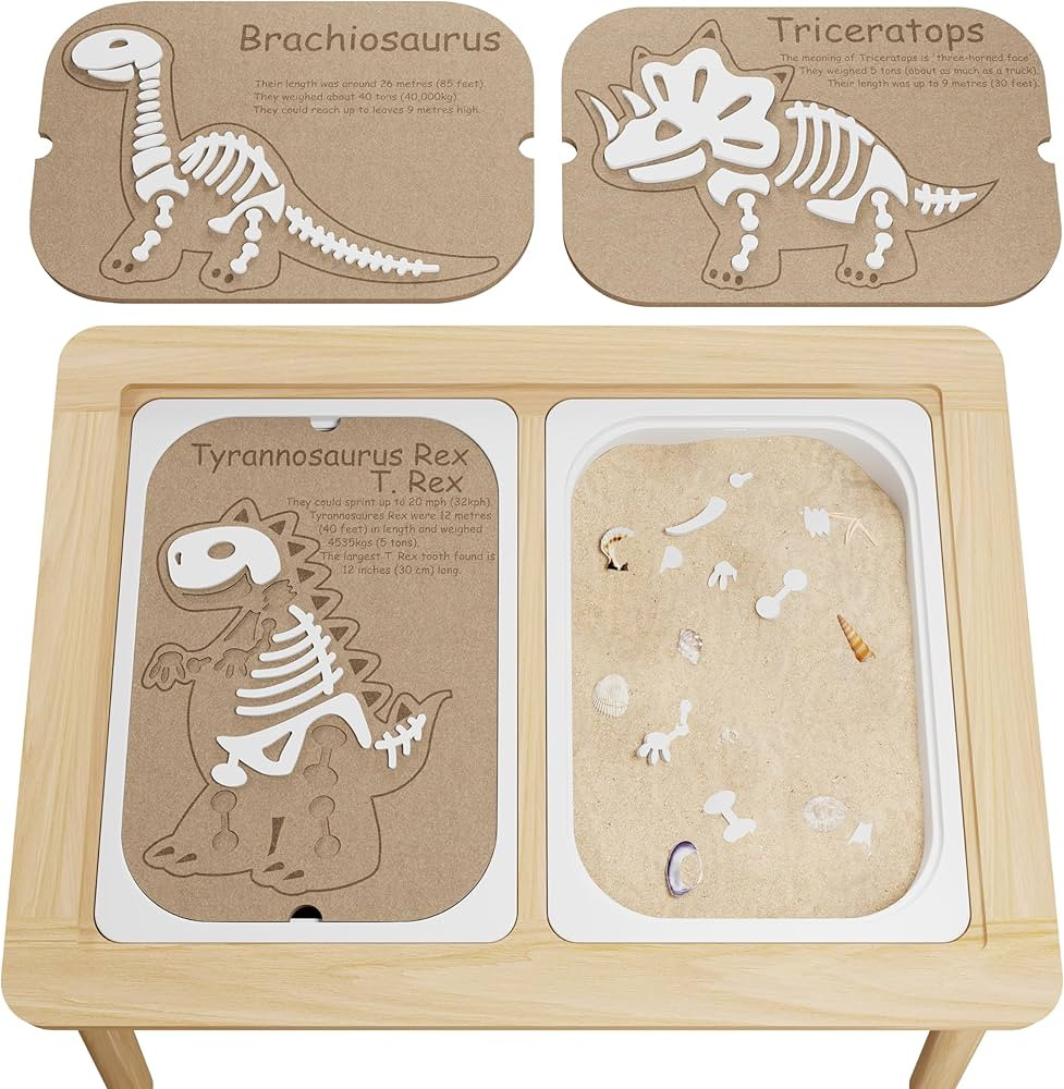 Sensory Table Flisat Trofast Inserts Dinosaurs Puzzle Set of 3 Pieces | Amazon (US)