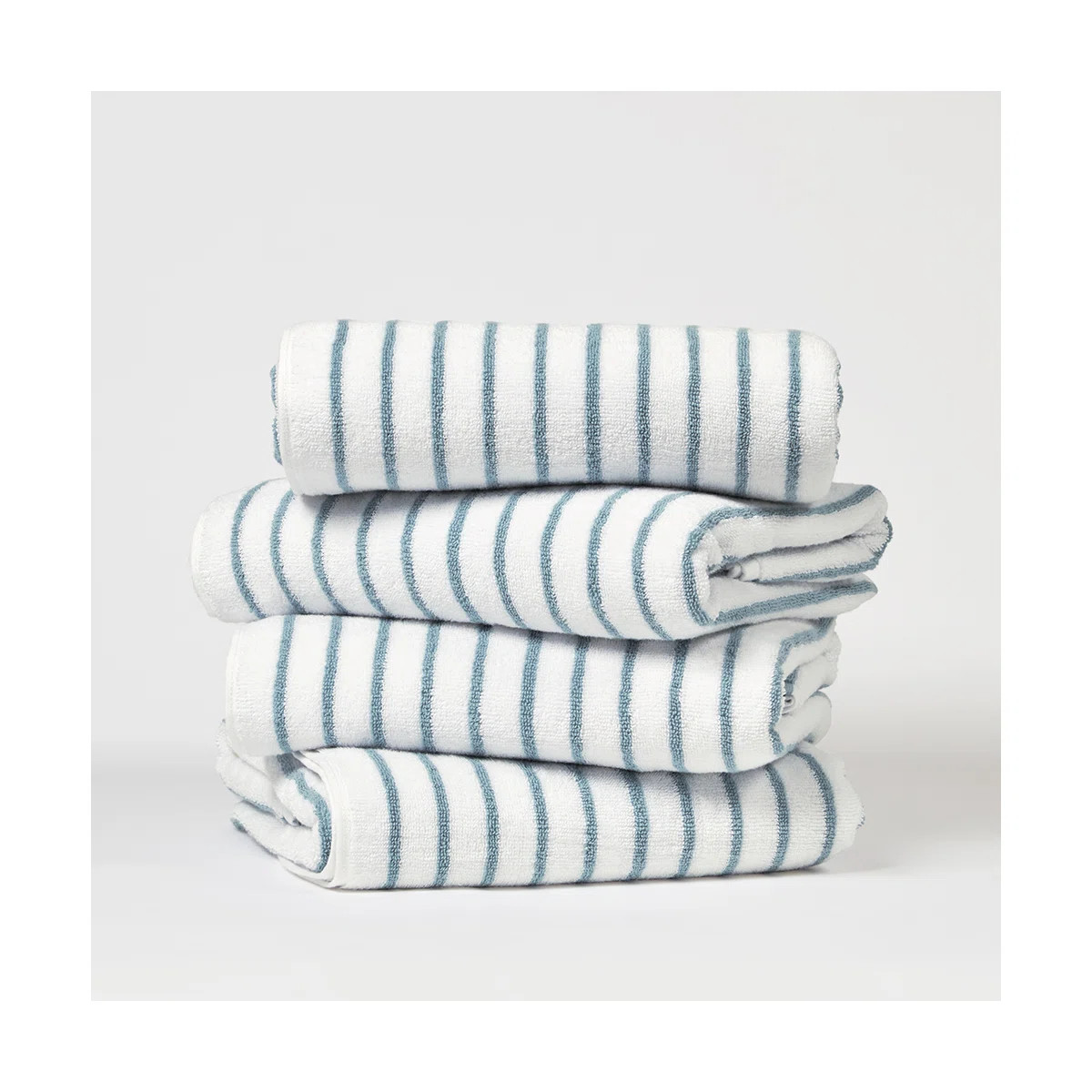 4 Pack Cotton Cabana Stripe Beach Pool Towels (Set of 4) | Wayfair North America
