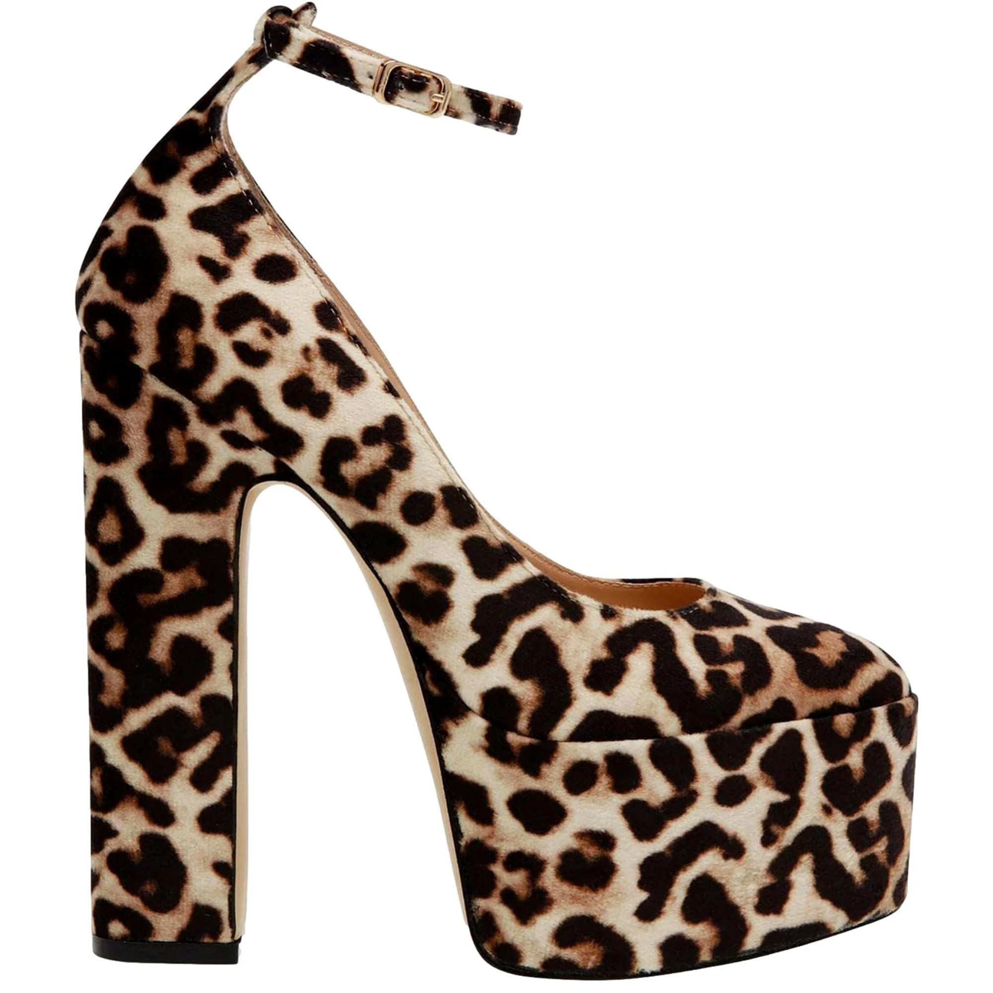Steve Madden Skyrise Platform Pump Leopard Velvet SKYR01S1-965 Women's | Shop Simon
