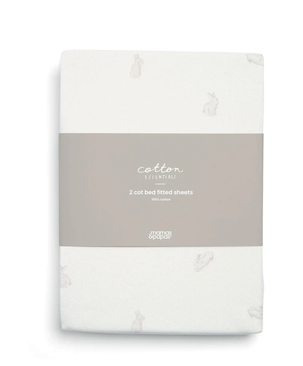 Cotbed Fitted Sheets (2 Pack) - Bunny | Mamas & Papas