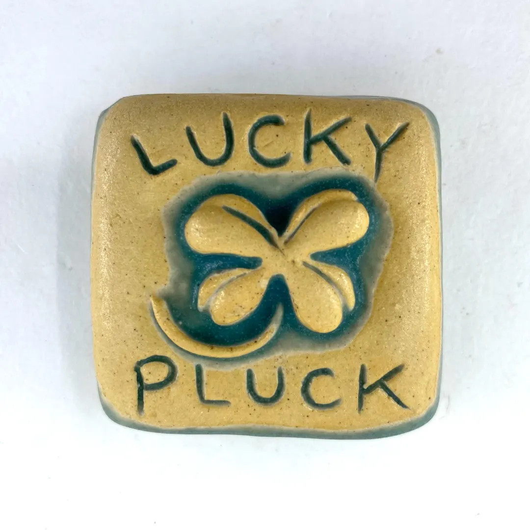 Lucky Pluck 2x2" Ceramic Tile - Etsy | Etsy (US)