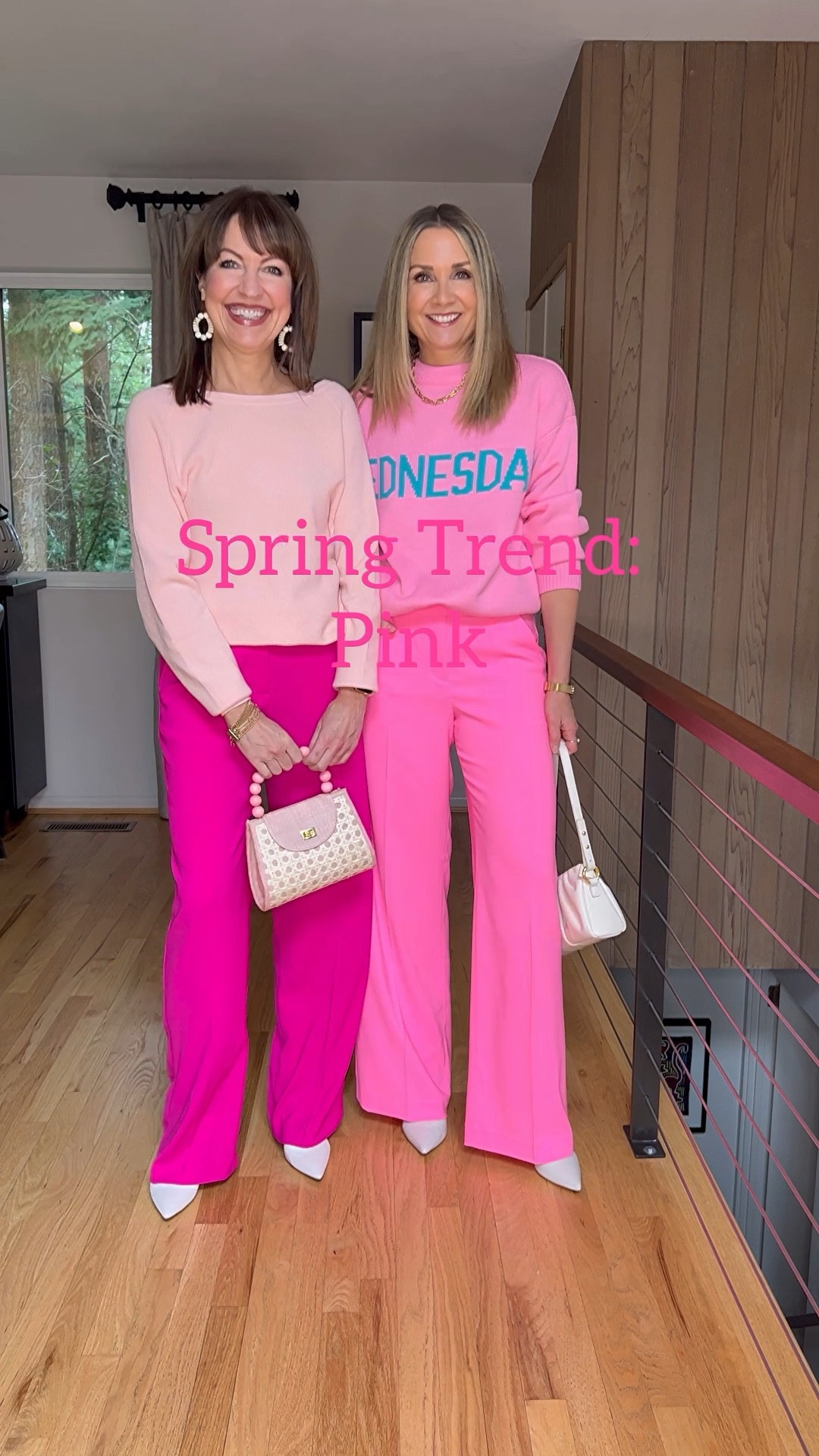 On Wednesdays we share spring’s hottest new color: PINK!🌸💗😁 Today on LASTSEENWEARING.com we’re talking all about the fun color trend and sharing tips for how to add this little dose of happy to your outfits!💕 (Link in bio!)
•
We went all out with head-to-toe pink, starting with these sophisticated trousers that come in all sorts of colors, including these two electric shades of pink!⚡️💖 Krista’s soft pink sweater is a steal and has such a cool twist back detail! And I couldn’t resist this statement sweater that makes every day a “we wear pink Wednesday!”🙌🏼💝 Shop our outfits by following “lastseenwearing” on the @shop.LTK app OR click on link in bio to shop on our lastseenwearing.com website! Links in stories too!🛍️

Express, Nordstrom, pink trousers, pink sweater, spring outfit, Easter outfit, baby shower outfit, wedding shower outfit, workwear, white boots 

#LTKstyletip #LTKunder100 #LTKworkwear