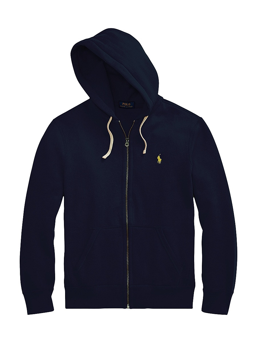 Men's Fleece Full-Zip Hoodie - Cruise Navy - Size Small | Saks Fifth Avenue