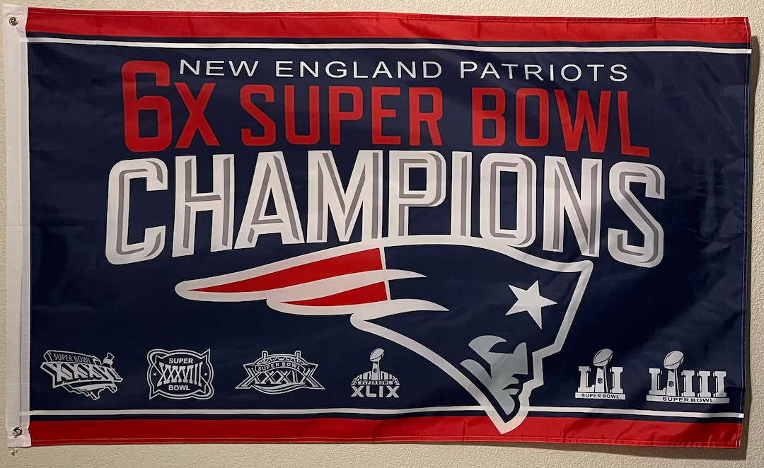 New England Patriots Championship Banner Flag 3x5ft NFL Football Oakland // Same Day Shipping on ... | Etsy (US)