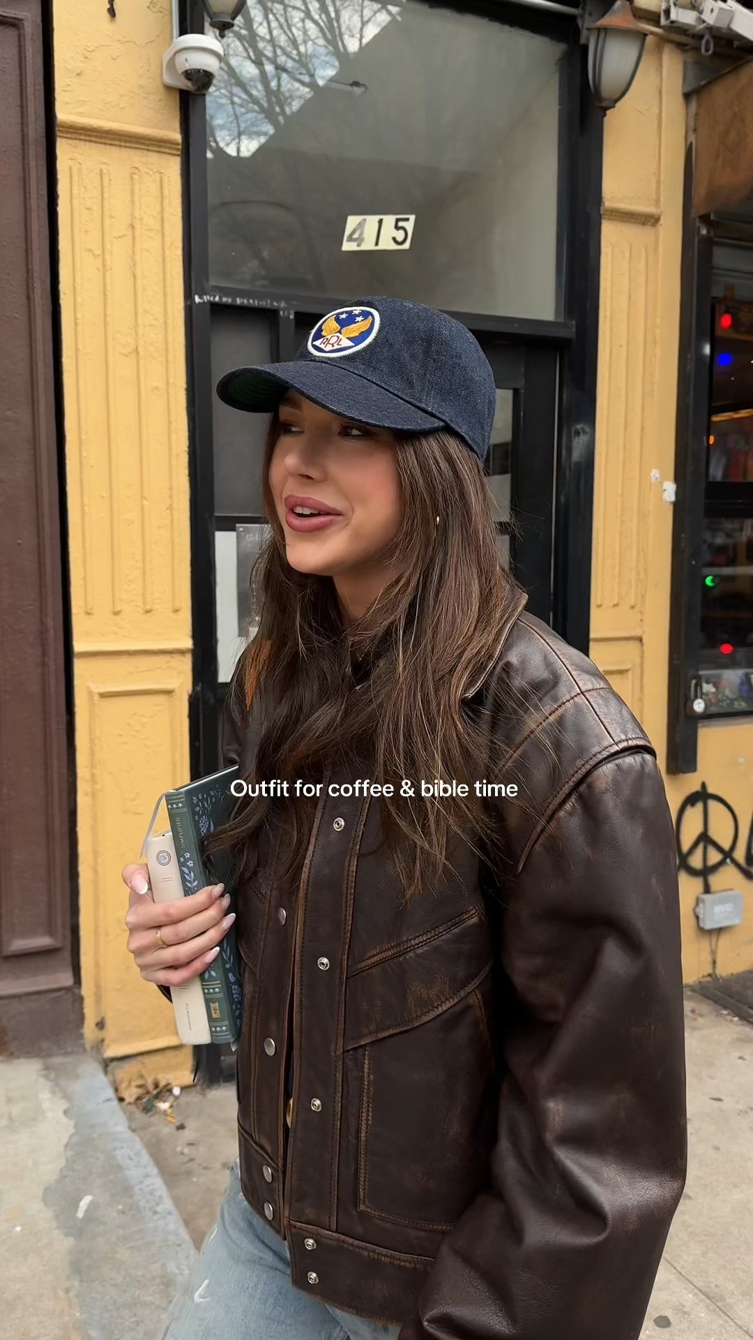 Acne studios paint distressed denim are too good. With a RRL hat, brown distressed leather jacket and brown boots 

#LTKdayinmylife #LTKSeasonal #LTKootd