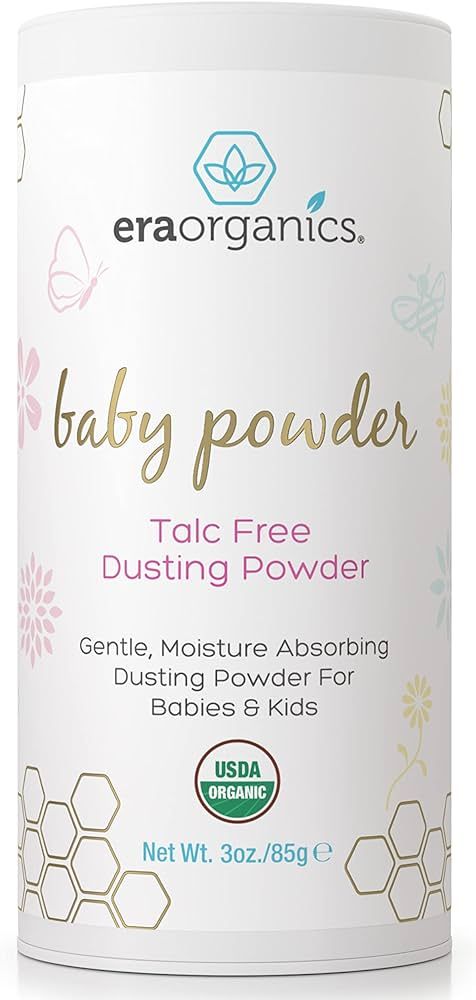 USDA Organic Baby Powder Talc-Free Dusting Powder - Soothing Organic Arrowroot, Calendula and Cor... | Amazon (US)