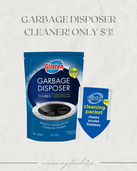 Glisten Garbage Disposer Cleaner and Freshener, Sink Disposal Odor Eliminator with Foaming Action, Lemon Scent, 4 Packets


#LTKsalealert #LTKhome