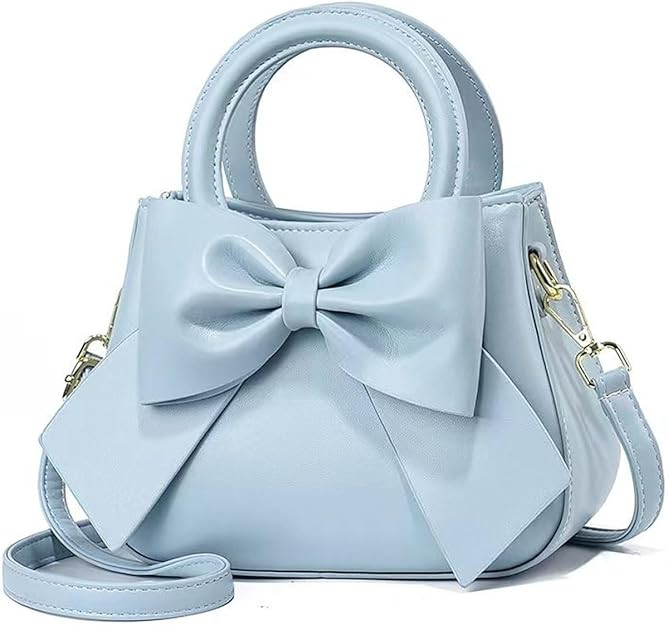 Designer Small Handbags for Women with Top Carry Handle and Cute Bow Knot,Leather Purses and Over... | Amazon (US)