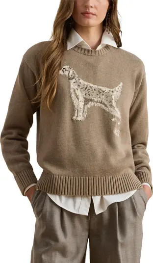 Intarsia English Setter Cotton Sweater | Nordstrom