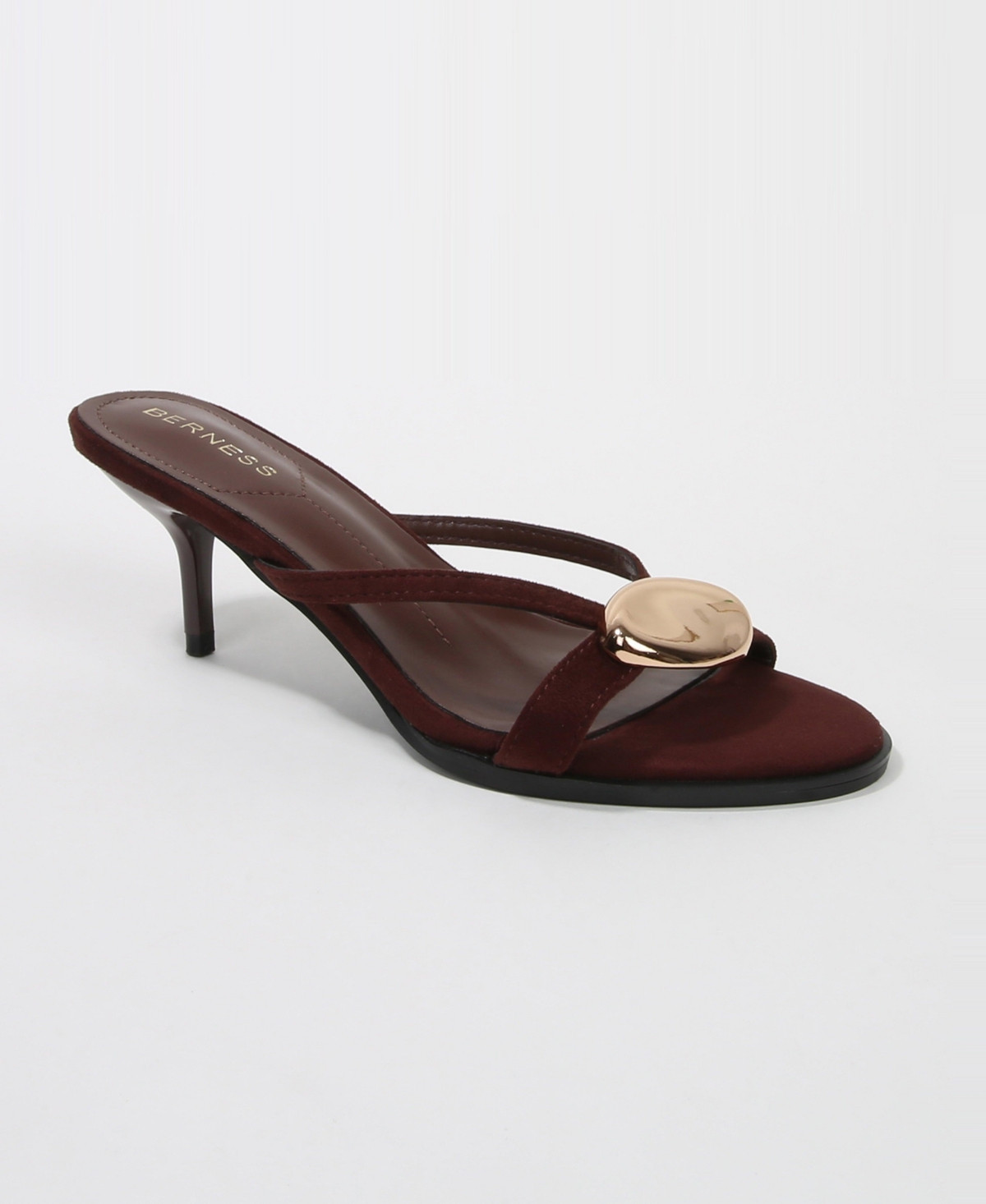 Berness Women's Royalty Kitten Heel Thong Sandal - Brown | Macy's