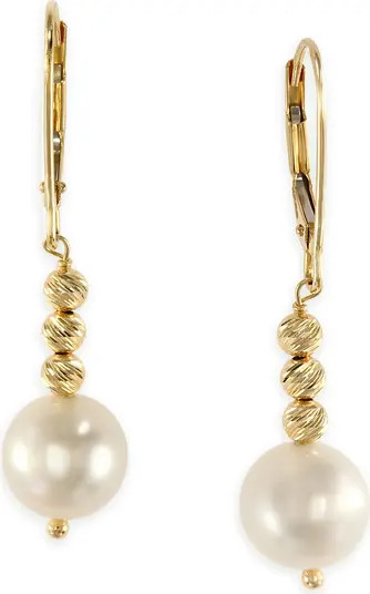 EFFY 14K Yellow Gold Freshwater Pearl Drop Earrings | Nordstromrack | Nordstrom Rack