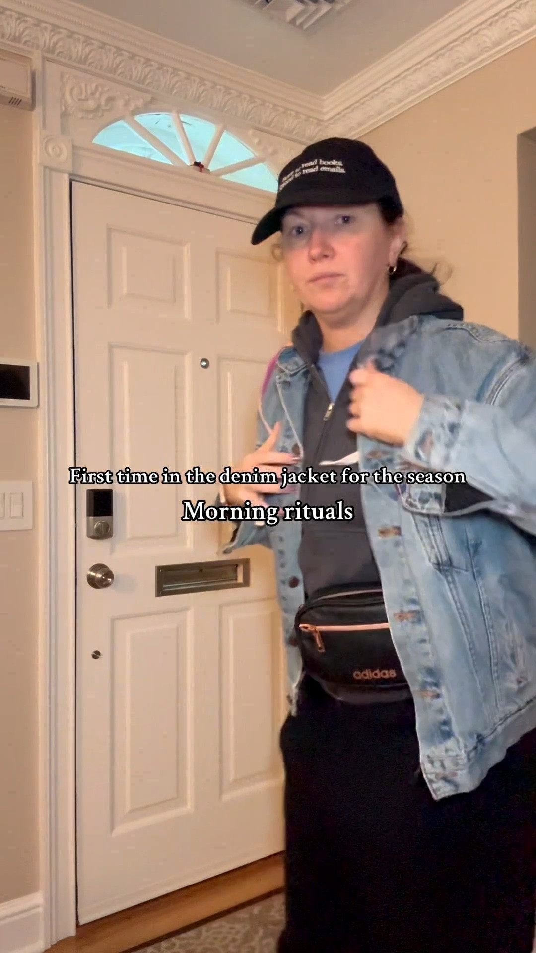 Morning rituals ☕🍂 Fall foliage walk with coffee in hand—first time breaking out the denim jacket, hoodie, and ball cap. Wearing size small in the jacket + hoodie, and large in the sweats. Linking cozy fall staples for crisp mornings.
#LTKStyle #FallOutfits #WomenInTheir30s #MorningRoutine

#LTKActive