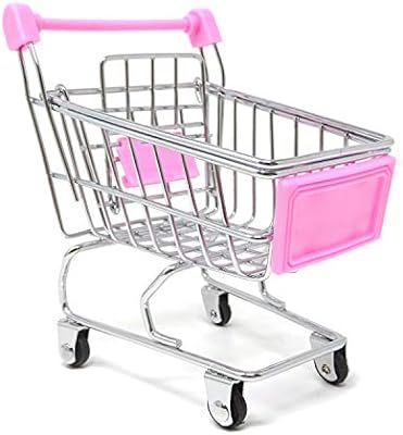 yueton Mini Shopping Cart Supermarket Handcart Shopping Utility Cart Mode Storage Toy Desk Access... | Amazon (US)