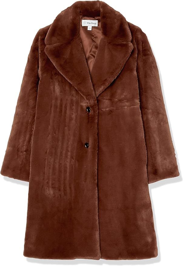 The Drop Women's Kiara Loose-Fit Long Faux Fur Coat | Amazon (US)