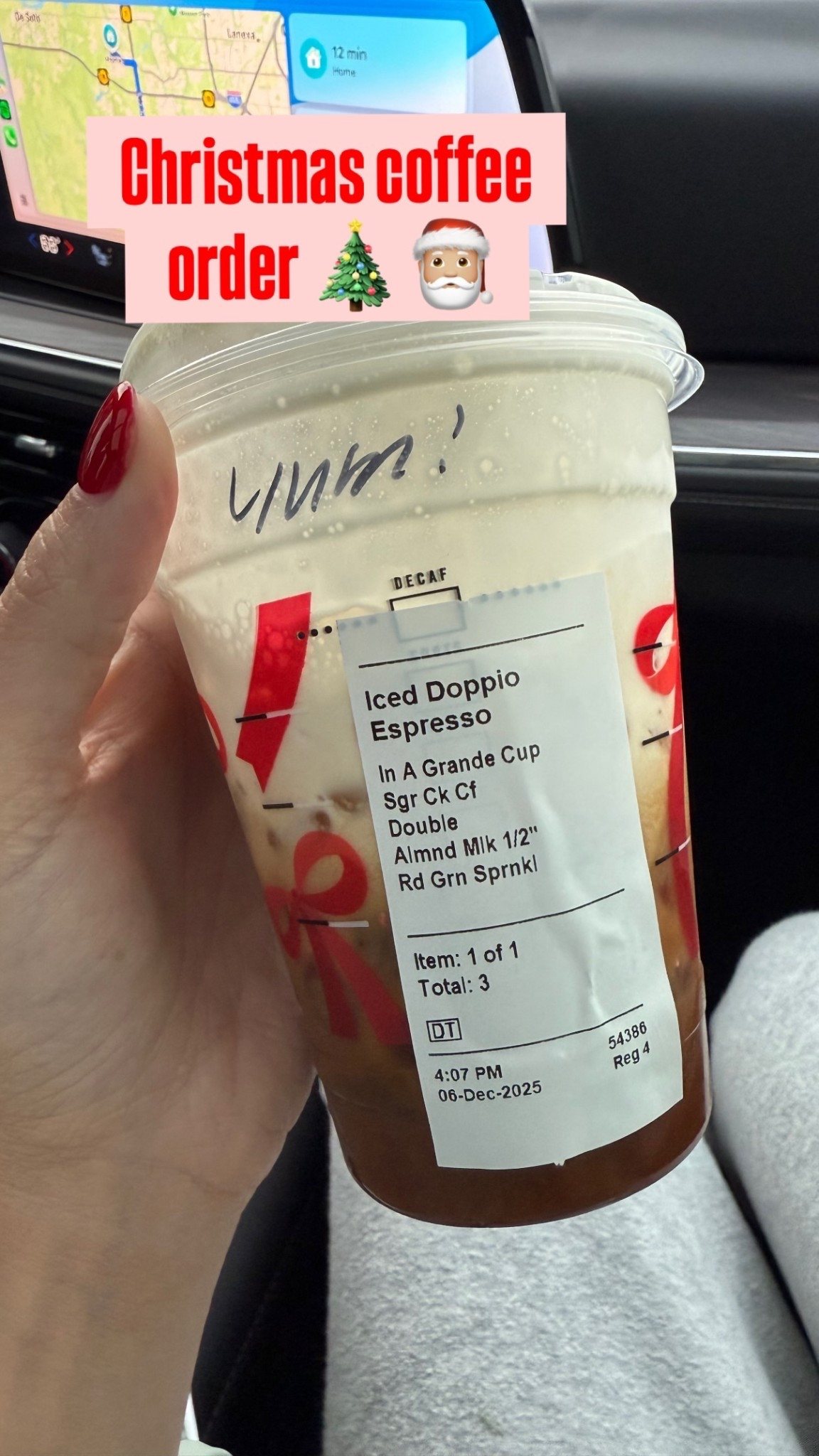 Christmas coffee
 order 🎄🎅🏼