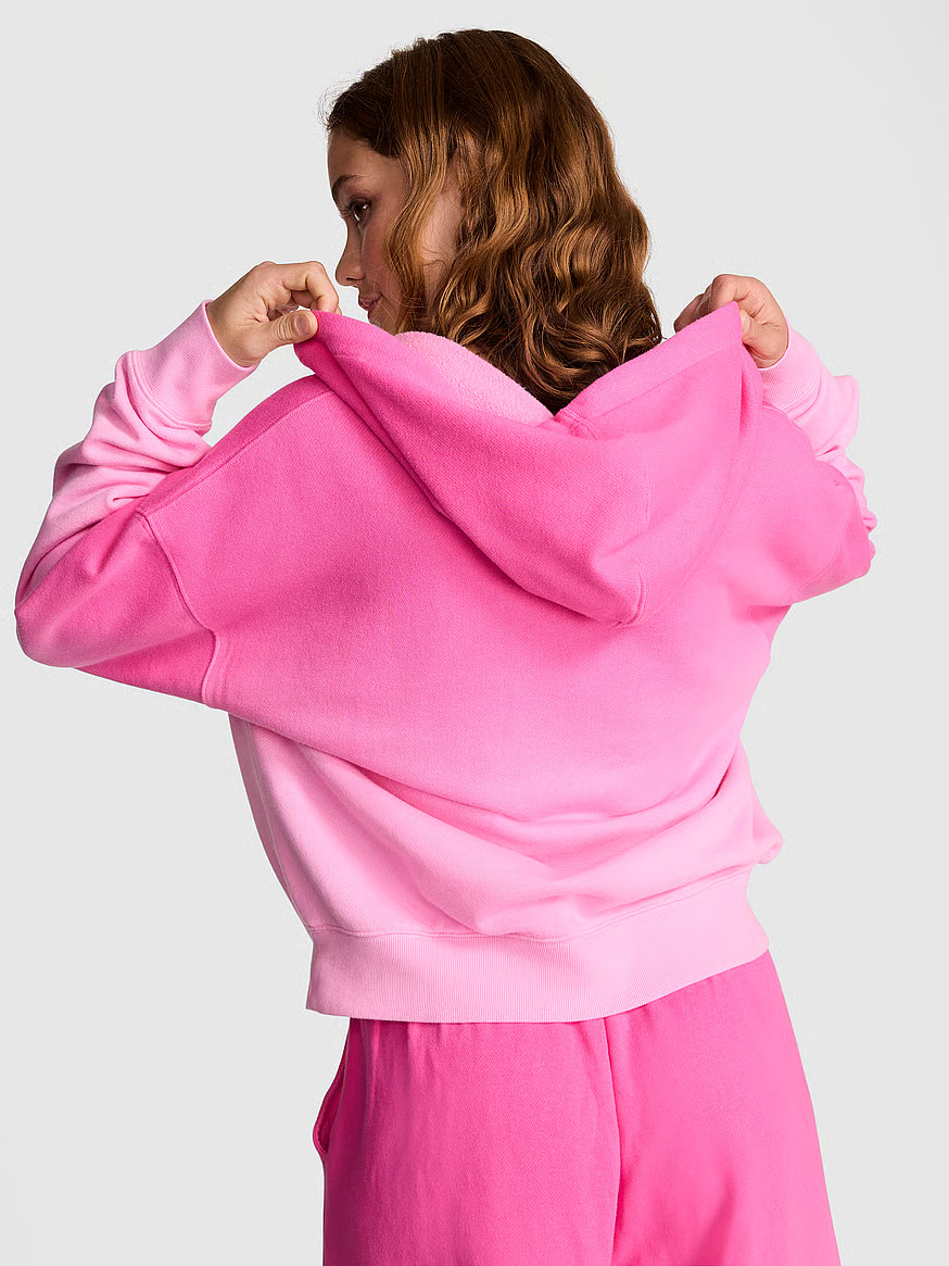 Buy Ivy Fleece Campus Half-Zip Hoodie, Pink Tulip Pretty In Pink Bows - Order Hoodies & Sweatshir... | Victoria's Secret (US / CA )