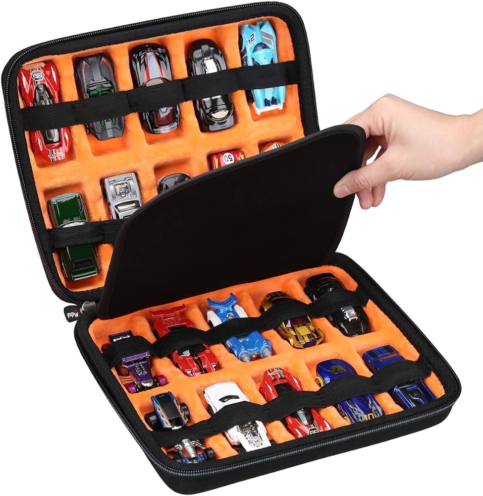 Mchoi Shockproof Carrying Case for Hot Wheels 20 Cars, Toy Car Organizer for Your Matchbox Cars S... | Amazon (US)