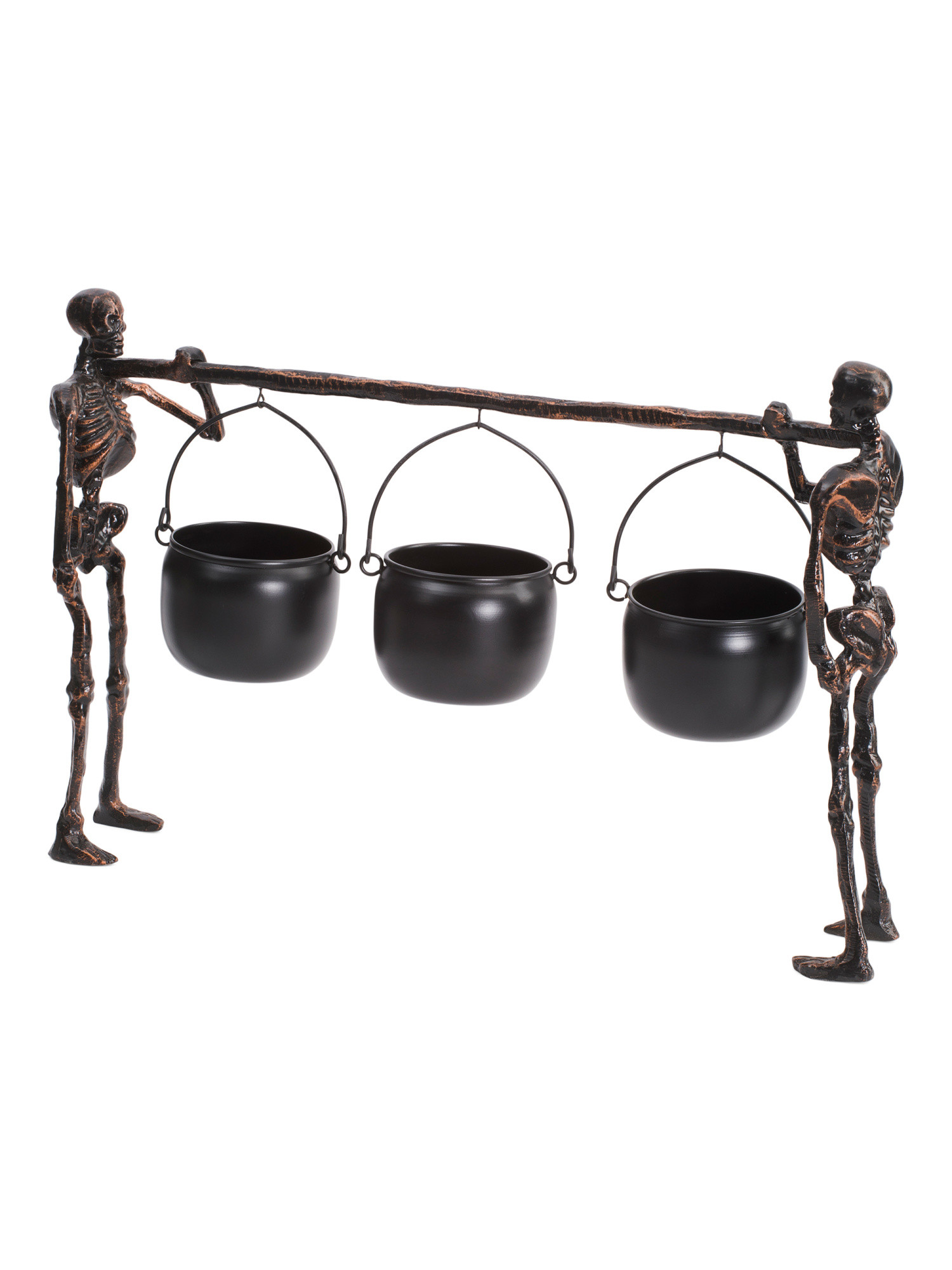 3pc Cauldron With Bronze Skeleton Detail | TJ Maxx