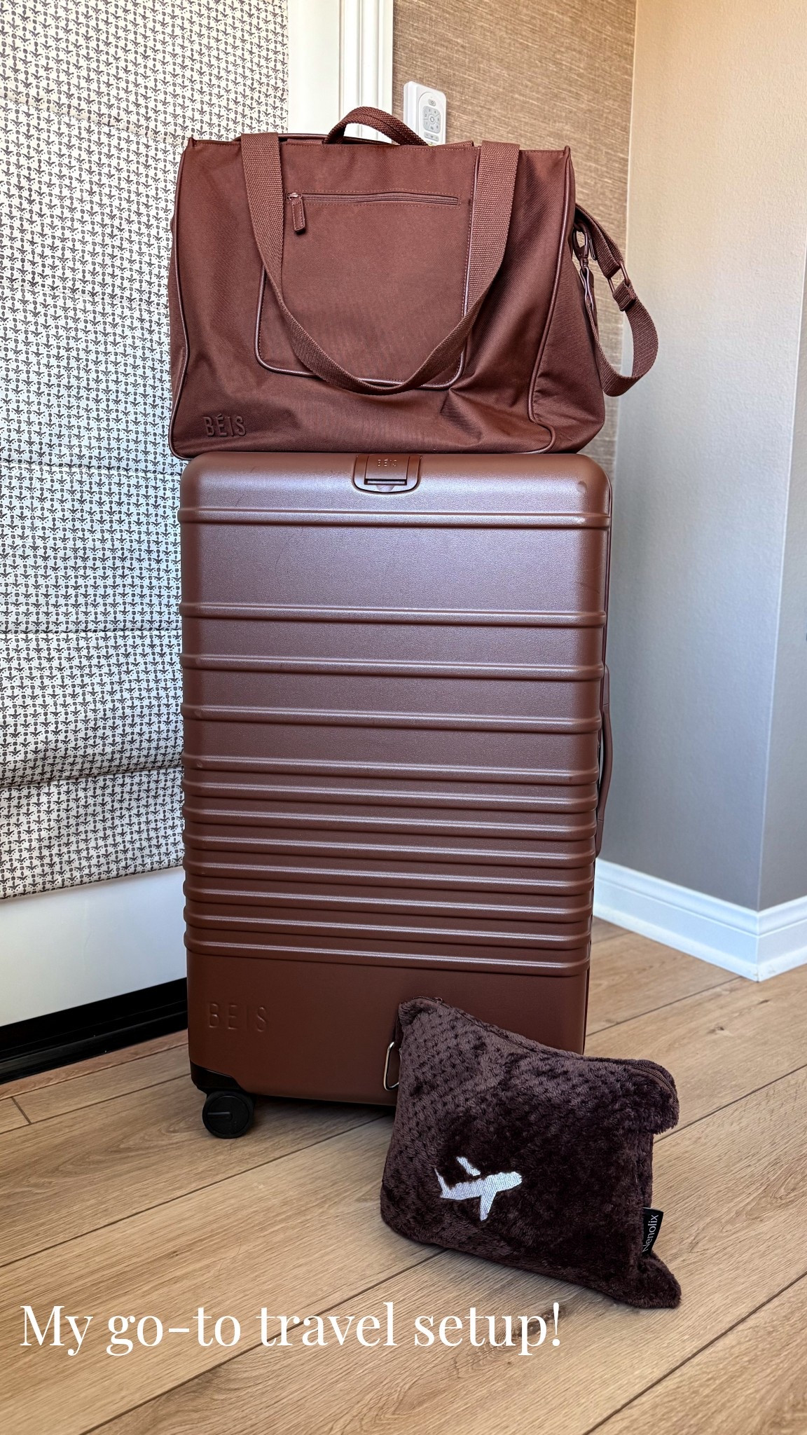 My Béis bags and my trusty travel blanket (that doubles as a pillow) are must-haves when I’m traveling! 

Essentials, luggage, travel 

#LTKgrwm #LTKTravel