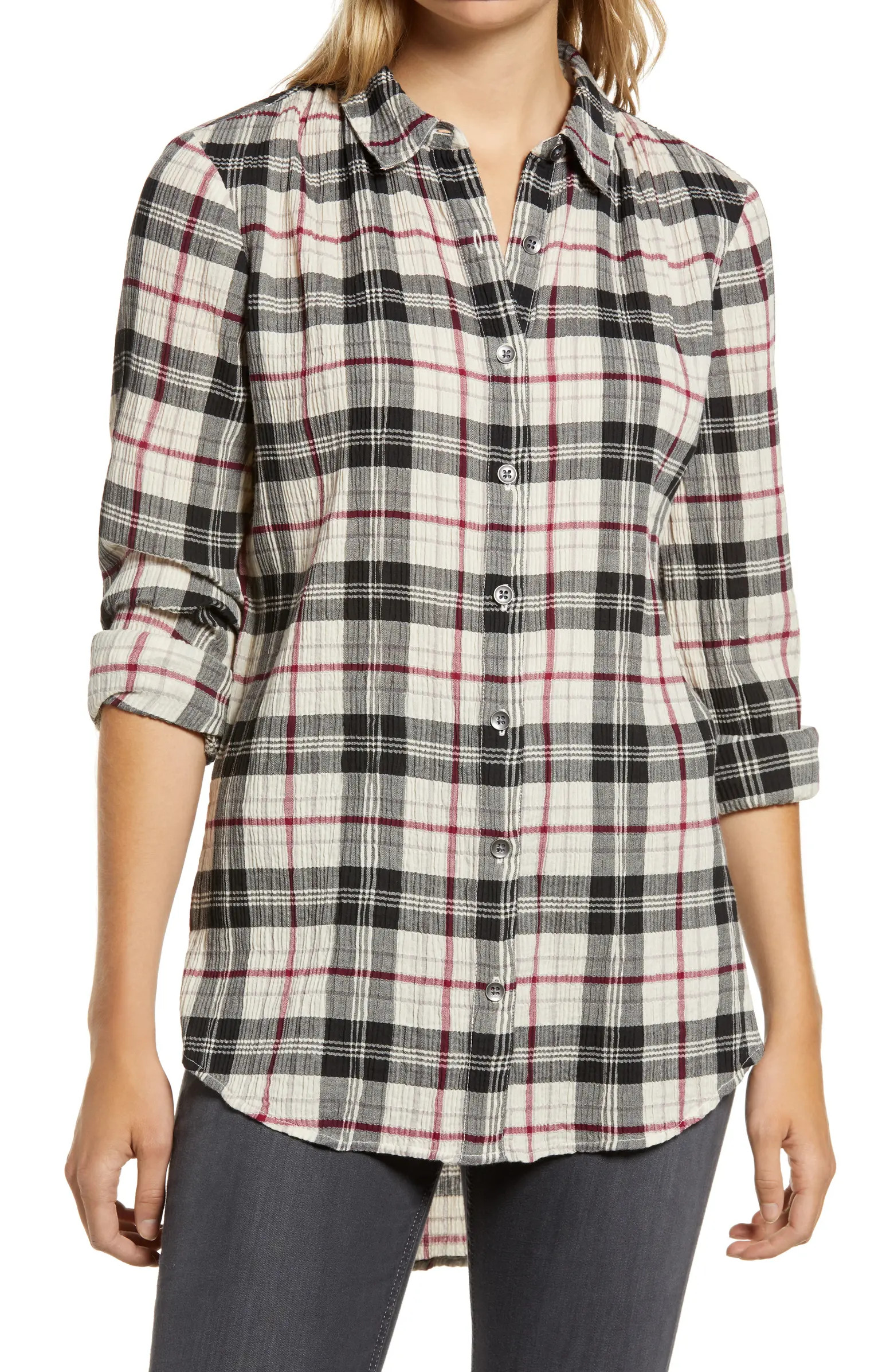 Plaid Tunic Shirt | Nordstrom