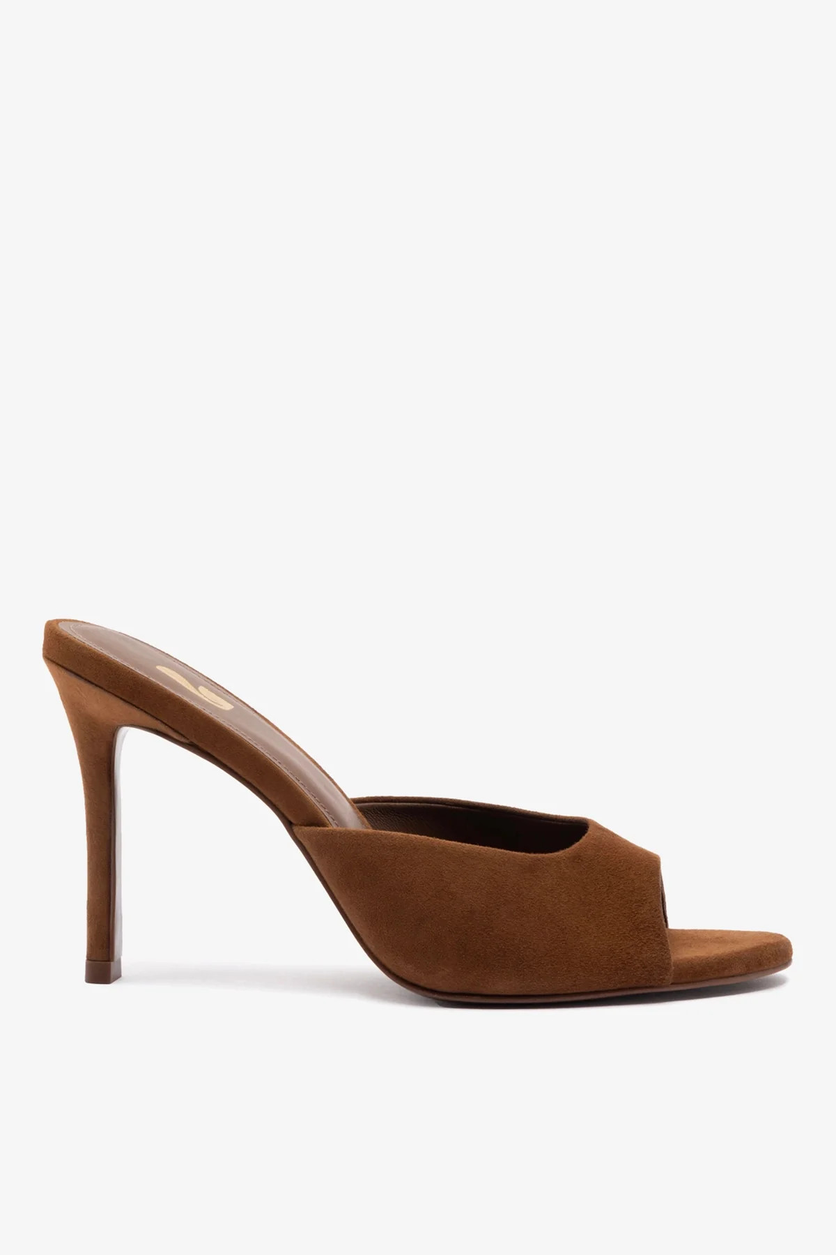 Jasmine Hi Mule In Burnt Umber Suede | Larroude