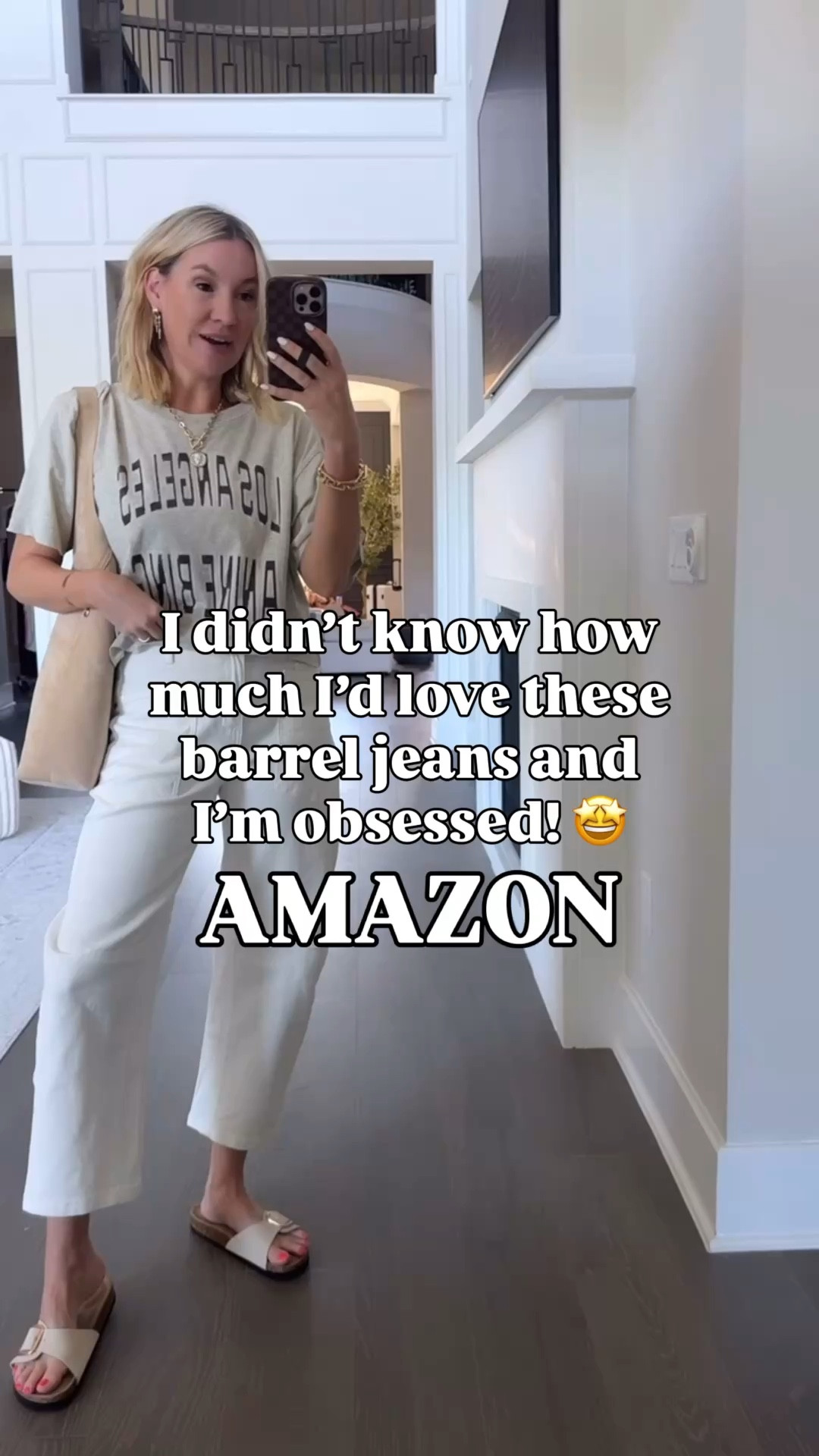 So obsessed with these barrel jeans from Amazon! In a size 4 

#LTKOver40 #LTKdayinmylife #LTKootd