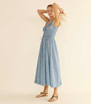 EMMARETTA DRESS -- BLUE GARDEN BLOOM | DOEN