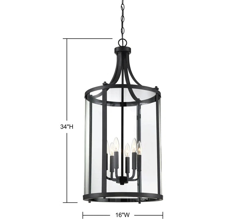 Wayland 6 Light Metal Dimmable Lantern Chandelier | Wayfair North America