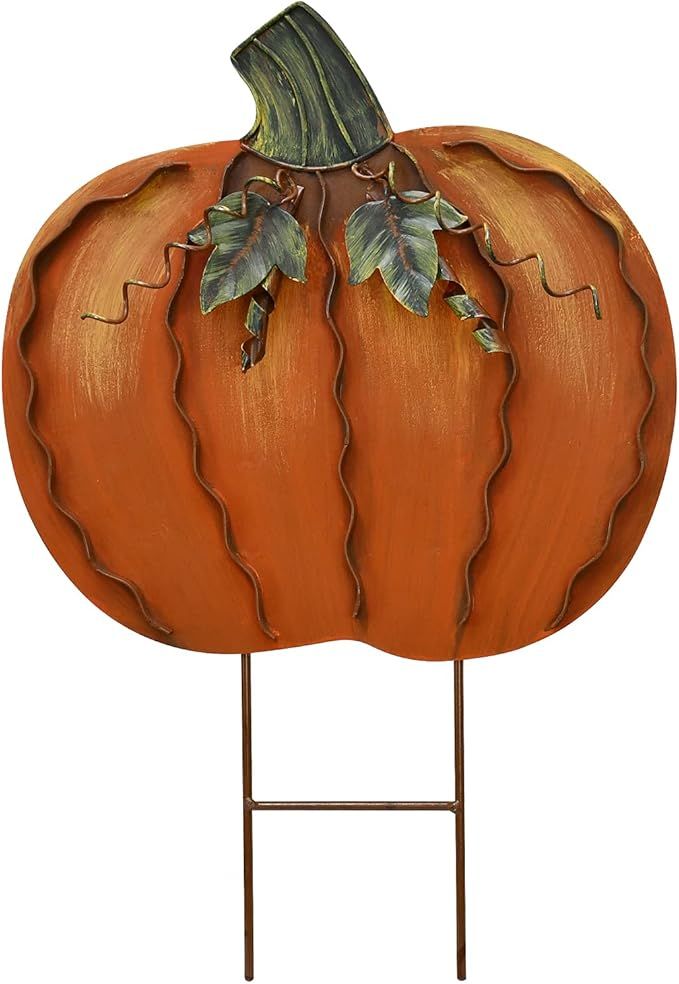Metal Pumpkin Stakes Yard Signs Fall Decor Decorative Garden Stake Lawn Pumpkins Ornaments Outdoo... | Amazon (US)