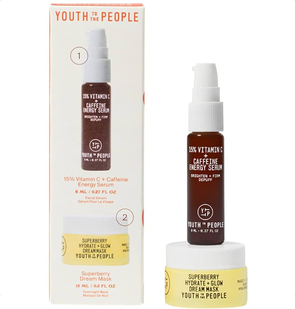 Youth To The People Brighter Tomorrow Youth Stack - Travel Size 15% Vitamin C Energy Serum (8ml),... | Amazon (US)