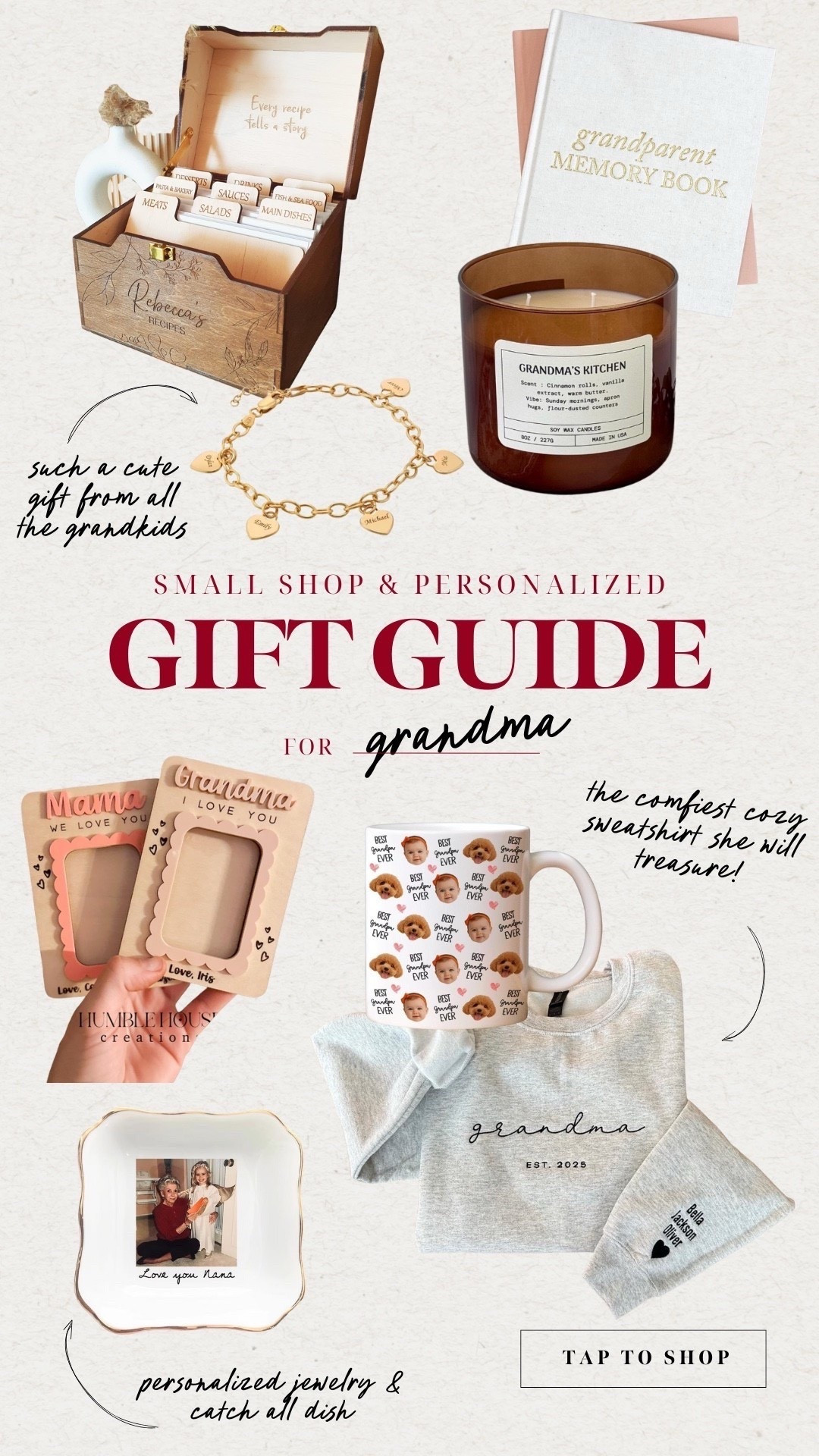 Gift guide for grandma, order now so you get in time for Christmas! 
Personalized gifts that grandma will love from you and the grandkids
Small shop, Etsy

#LTKHoliday #LTKGiftGuide #LTKFindsUnder100