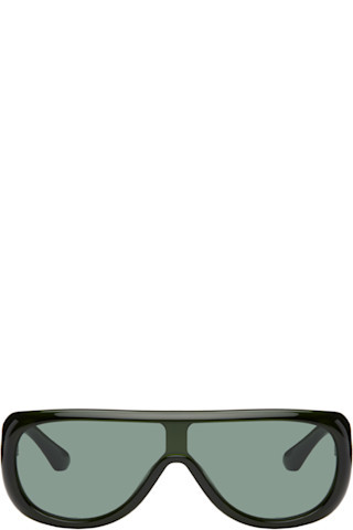 Port Tanger - SSENSE Exclusive Green Sayf Sunglasses | SSENSE