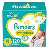 Diapers Newborn/Size 0 (< 10 lb), 120 Count - Pampers Swaddlers Disposable Baby Diapers, Giant Pa... | Amazon (US)