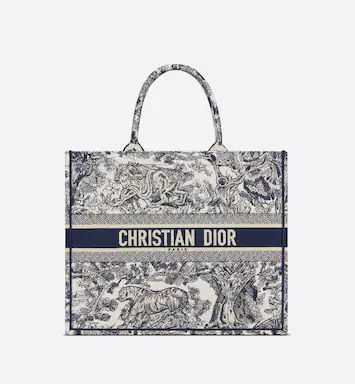 Dior Book Tote Blue Toile de Jouy embroidery | DIOR | Dior Beauty (US)