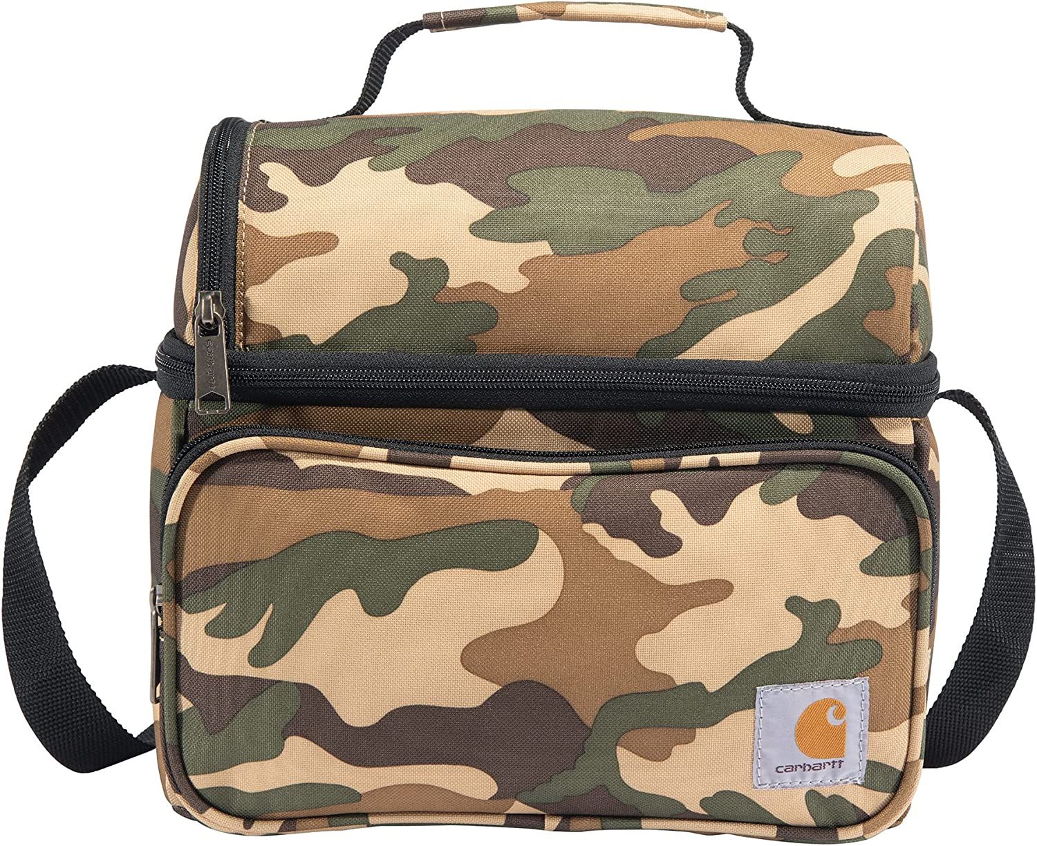 Carhartt Deluxe Dual Compartment Insulated Lunch Cooler Bag, Camo | Amazon (US)