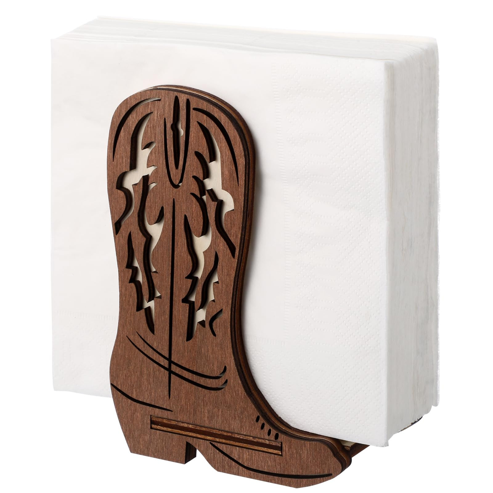 Wooden Western Napkin Holders Cowboy Boot Napkin Holder for Table Kitchen Farmhouse Napkin Dispen... | Amazon (US)