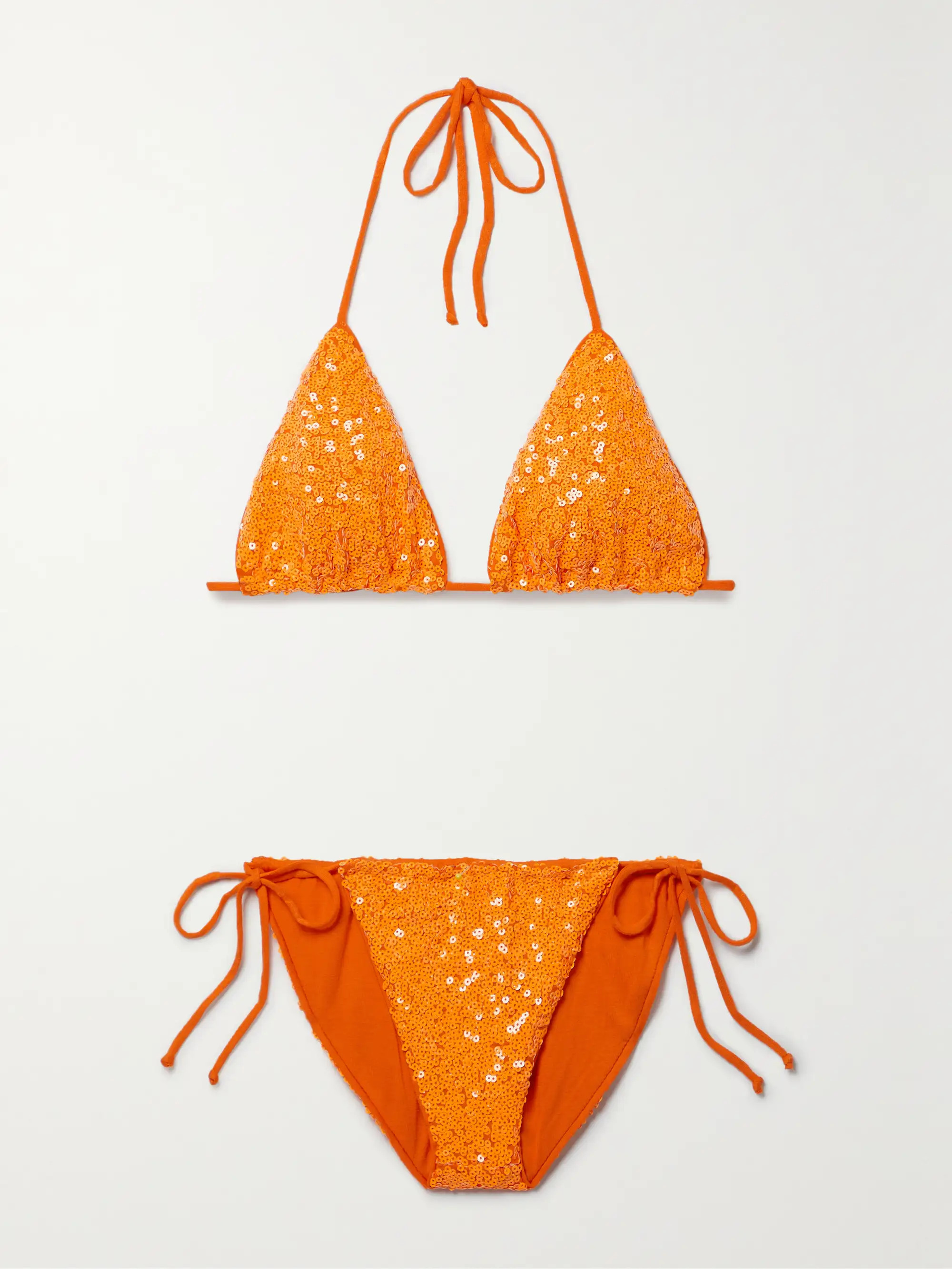 Sequined triangle bikini | NET-A-PORTER (US)