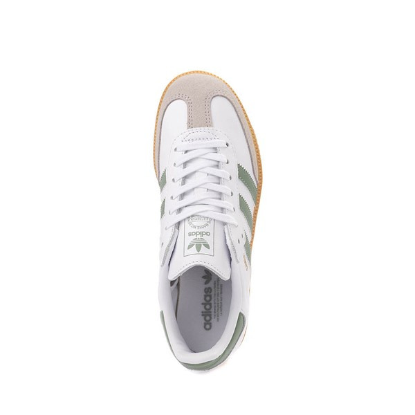 adidas Samba OG Athletic Shoe - Big Kid - White / Silver Green / Gum | Journeys