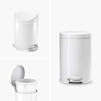 Amazon.com: simplehuman 4.5 Liter Bathroom Trash Can, White Steel : Everything Else | Amazon (US)