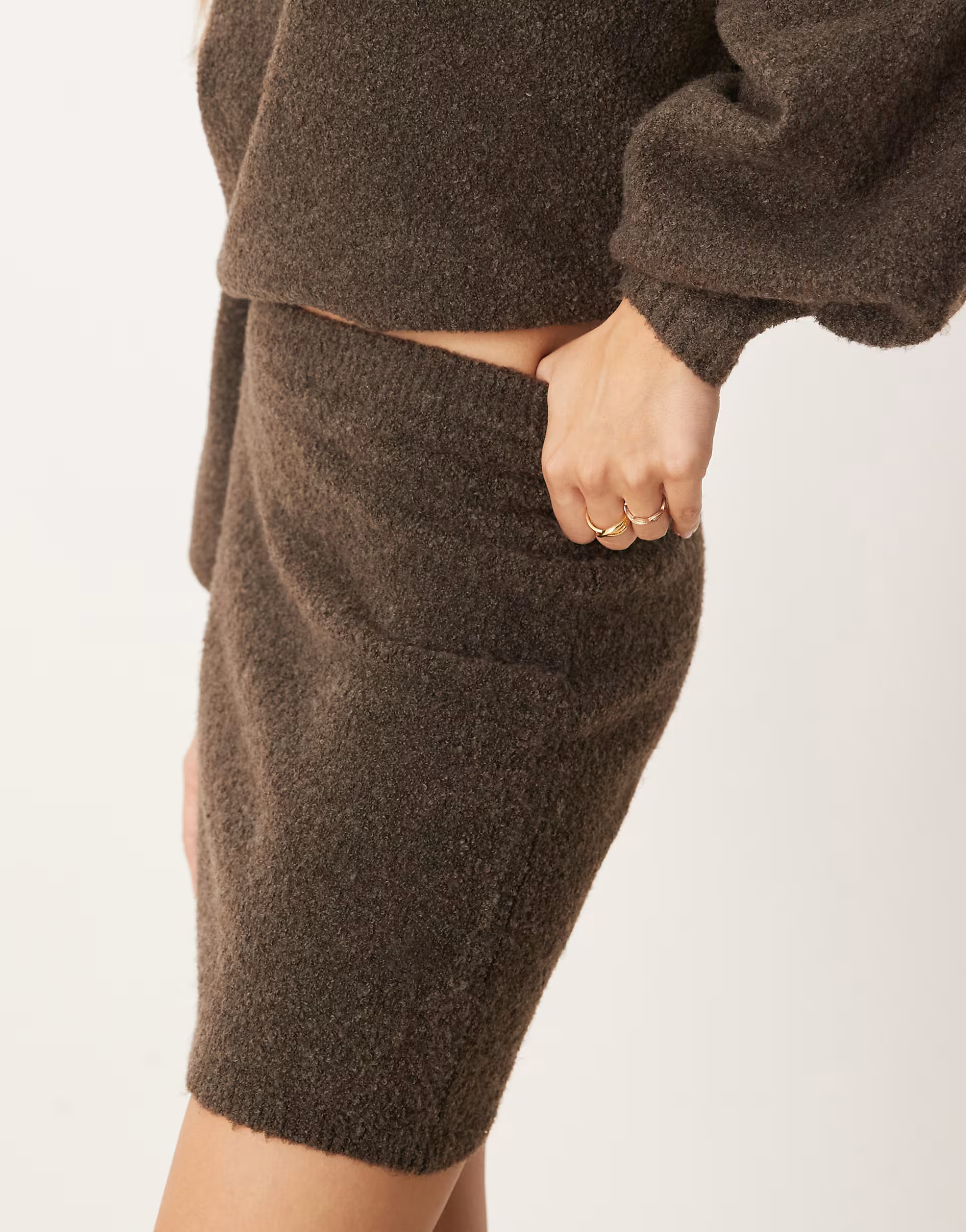 Pretty Lavish Camille knit mini skirt co-ord in brown | ASOS | ASOS (Global)