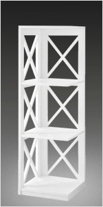 Convenience Concepts Oxford 5-Tier Corner Bookcase, White | Amazon (US)