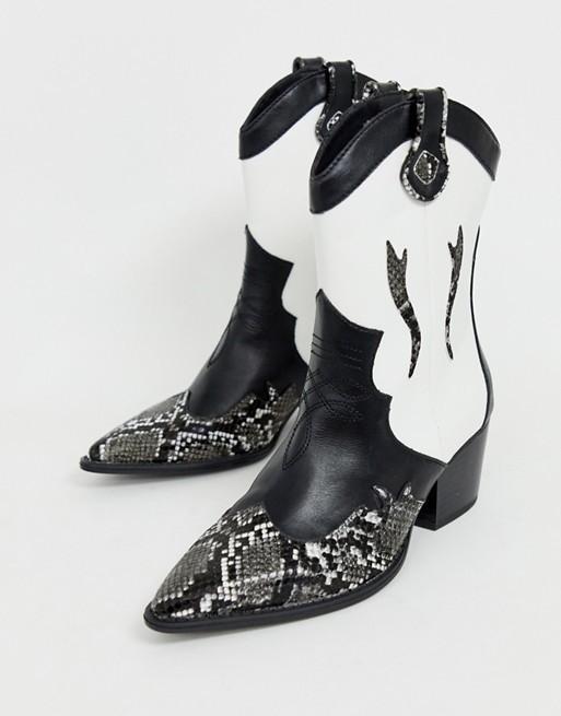 Stradivarius western boot in multi | ASOS US