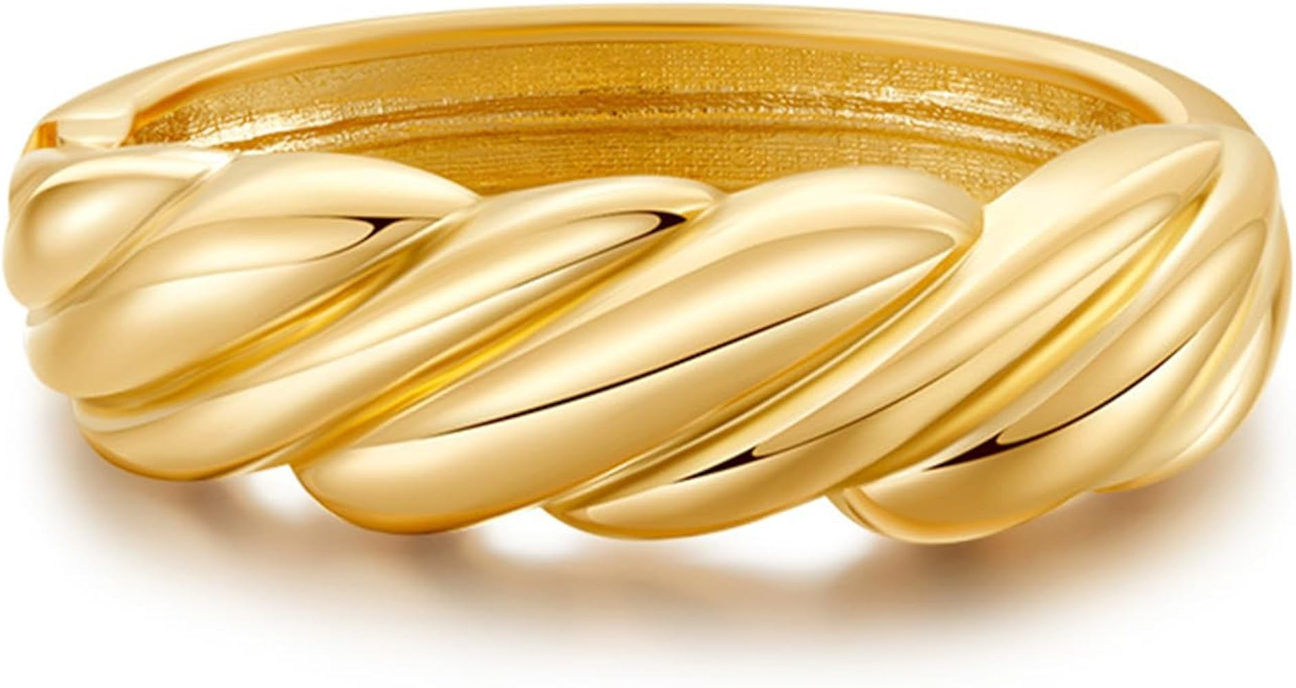 Chunky Gold/Silver Bangle Bracelets for Women Thick Arm Cuff Bangle Bracelet Wrist Wrap Bracelet ... | Amazon (US)