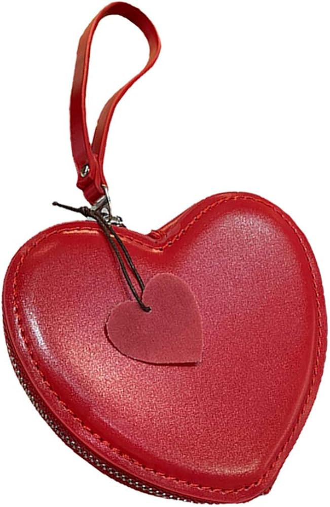 KESYOO Heart Purse Heart Shaped Coin Purse Red Heart Wallet Crossbody Bag Shoulder Bag Wallet | Amazon (US)