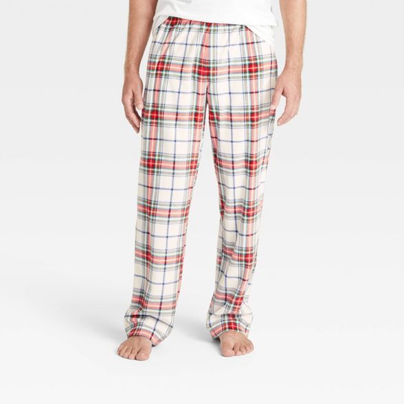 Men's Holiday Plaid Matching Family Pajama Pants - Wondershop™ White | Target