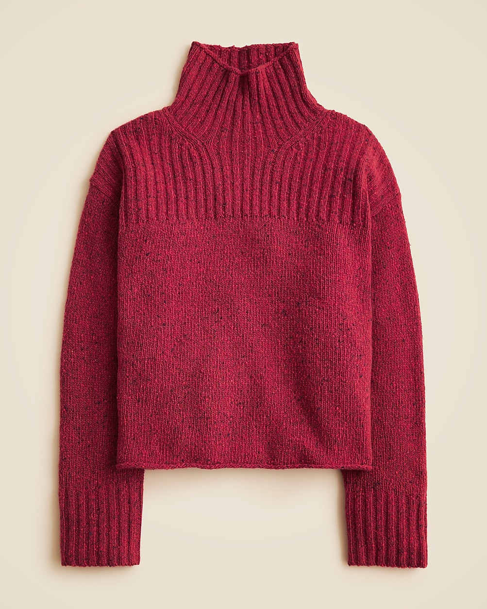 Ribbed turtleneck sweater in donegal wool blend | J. Crew US