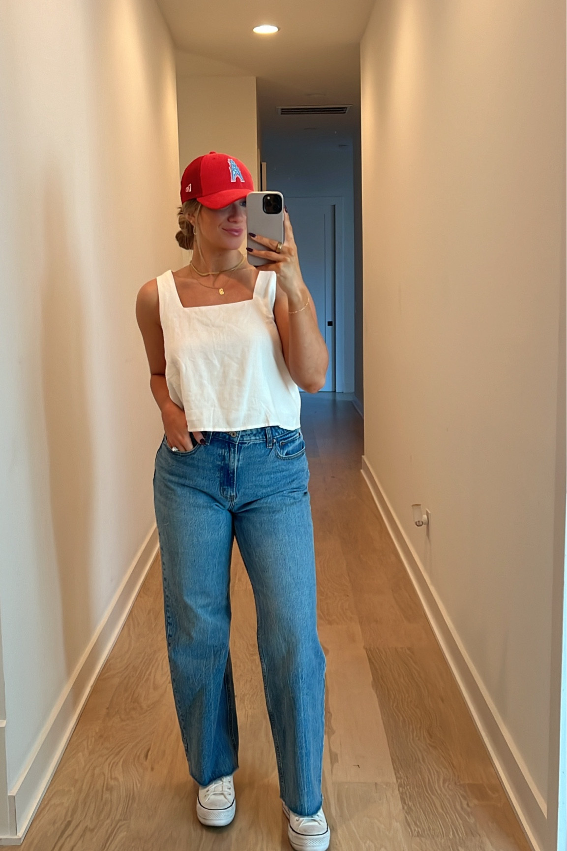 Size 29 curve love jeans! Color: medium with double waistband